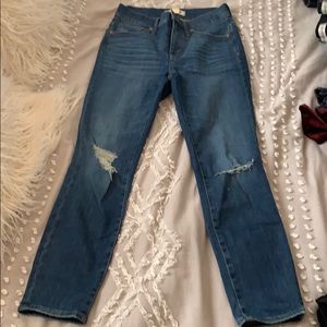 High waisted, cropped, skinny Jeans